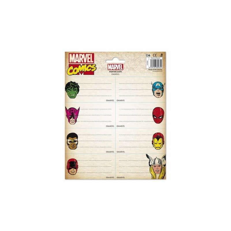 ETIQUETA SOBRE PARA LIBROS 80x40 MARVEL