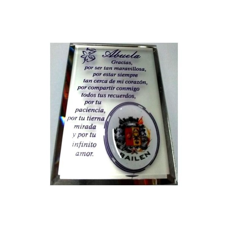 RECUERDOS BAILEN PLACA ESPEJO ABUELA ESCUDO