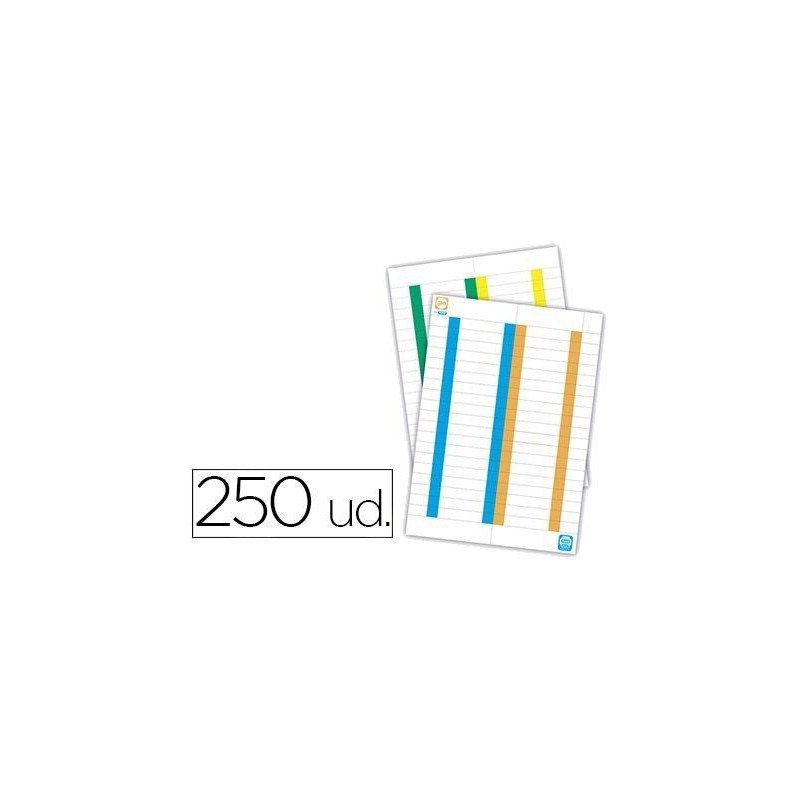 CARPETA COLGANTE TIRA DE PAPEL VISOR PAQUETE 250 U