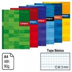 LIBRETA GRAPA MELA 3MM A4 48 HOJAS CAMPUS