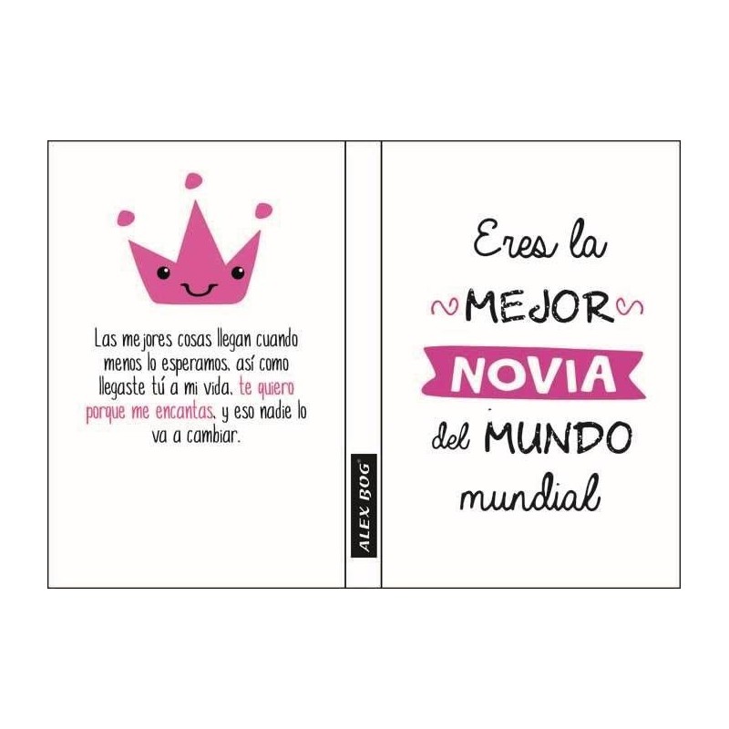 LIBRETA MENSAJE A5 ERES LA MEJOR NOVIA DEL MUNDO