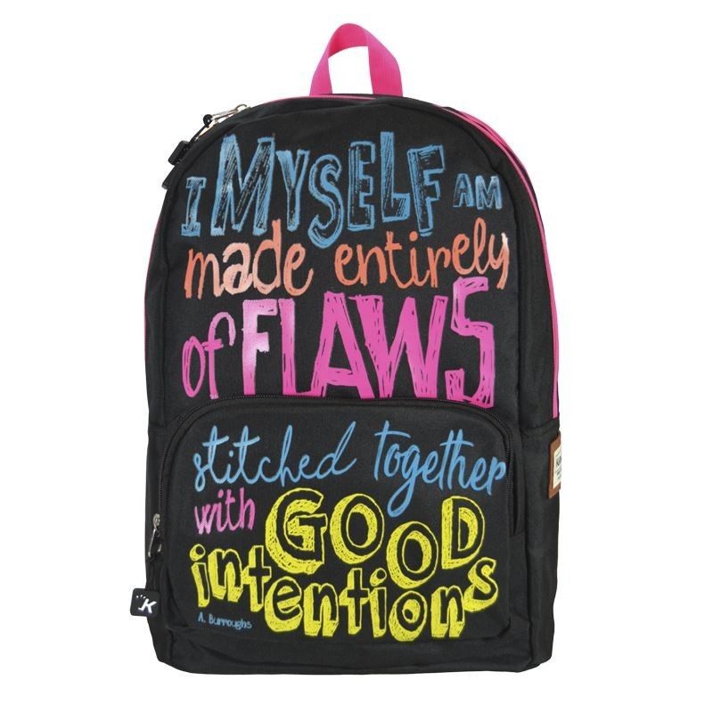 MOCHILA 42CM KATACRAK LETTERING FUCSIA