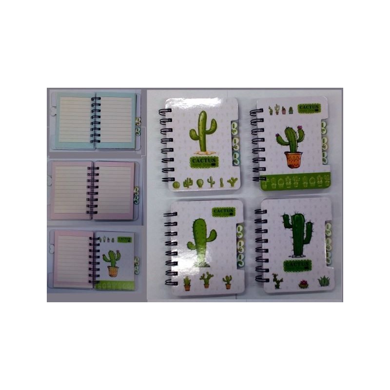 LIBRETA DISEÑO 12X9CM CACTUS