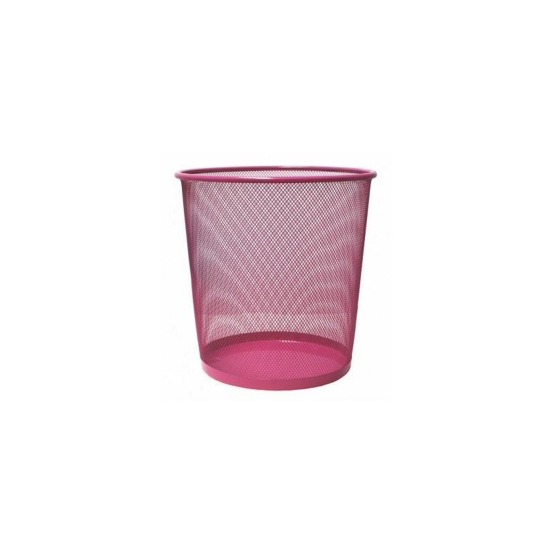 Papelera Oficina Malla Oro Rosa 13L