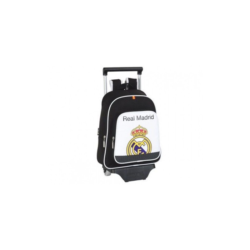 MOCHILA REAL MADRID CON CARRO 34 CM