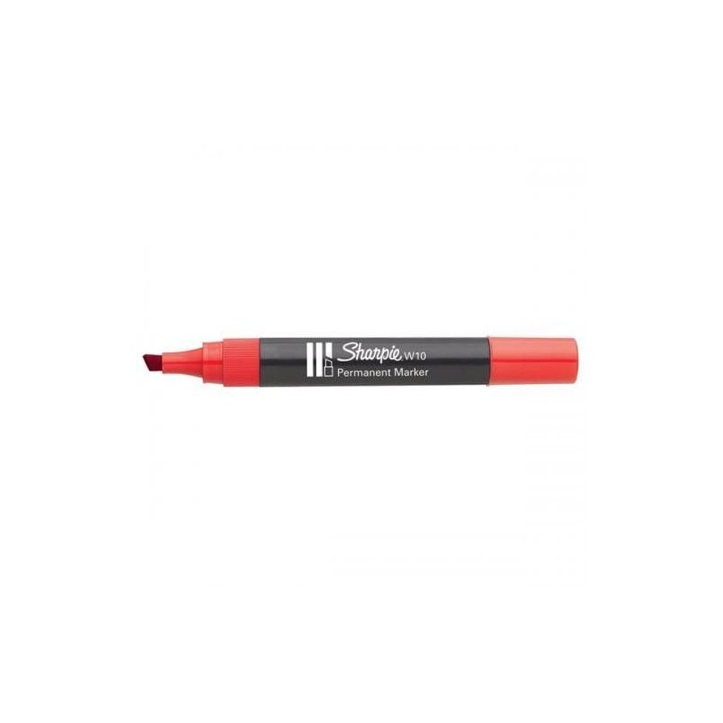 ROTULADOR PERMANENTE SHARPIE W10 ROJO BISELADO