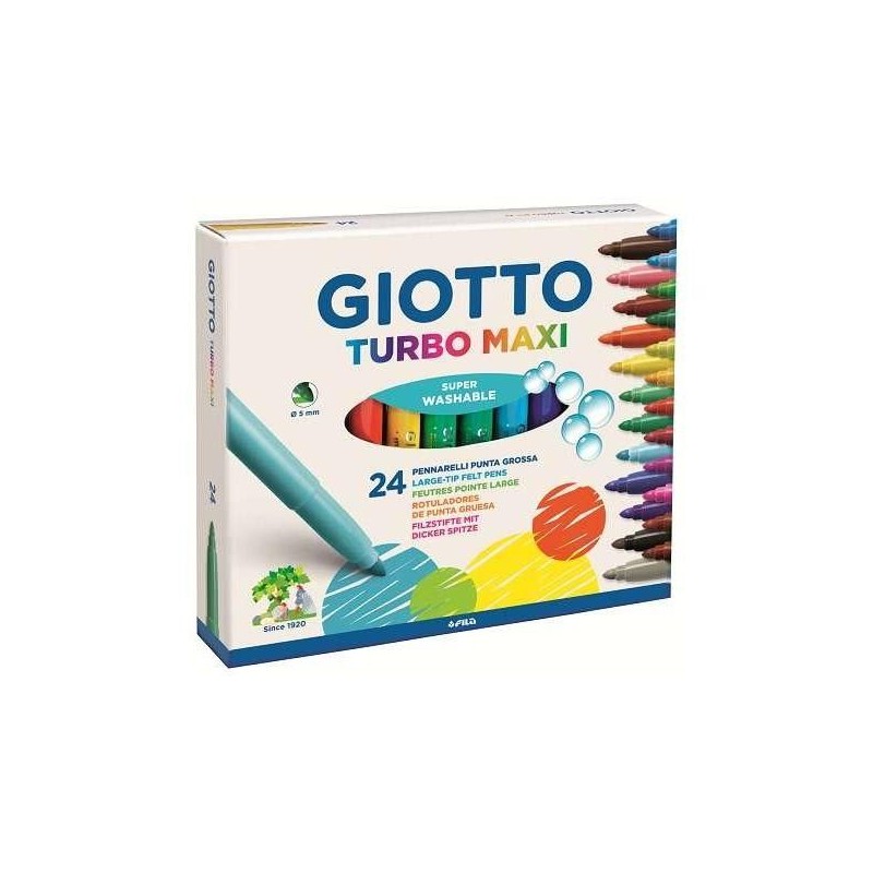 ROTULADOR GIOTTO 24 COLORES TURBO MAXI 