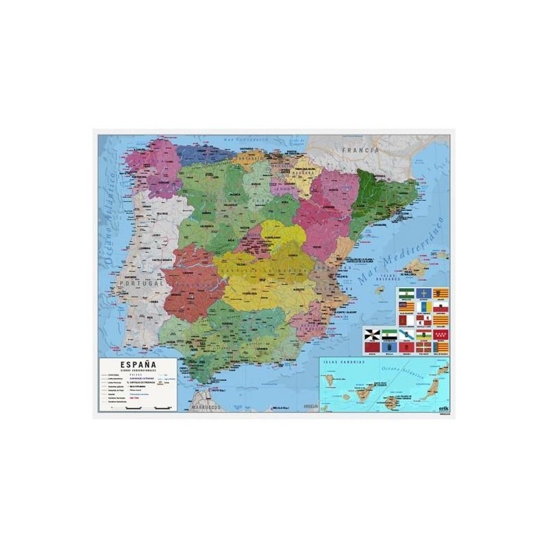 POSTER MAPA DE ESPAÑA 40X50CM 