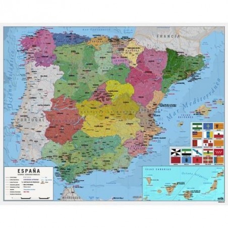 POSTER MAPA DE ESPAÑA 40X50CM 