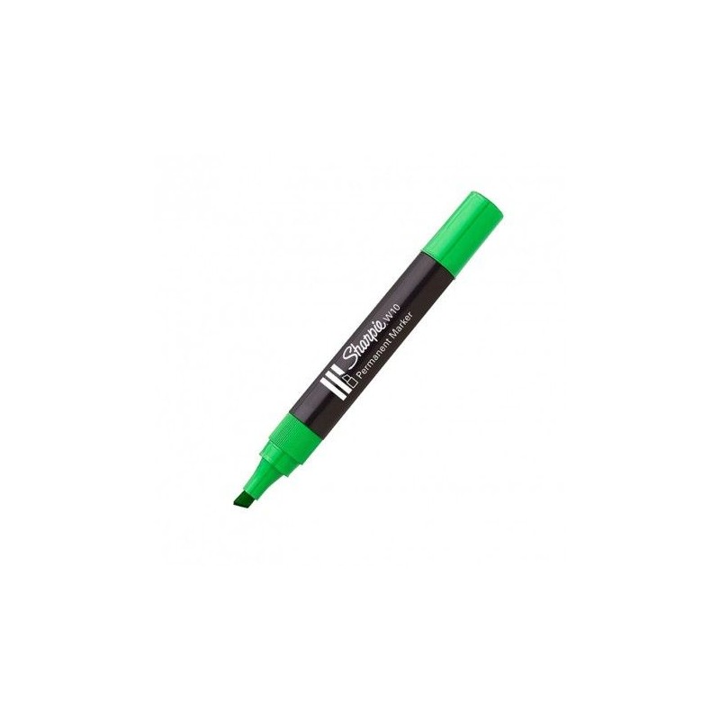 ROTULADOR PERMANENTE SHARPIE W10 VERDE BISELADO