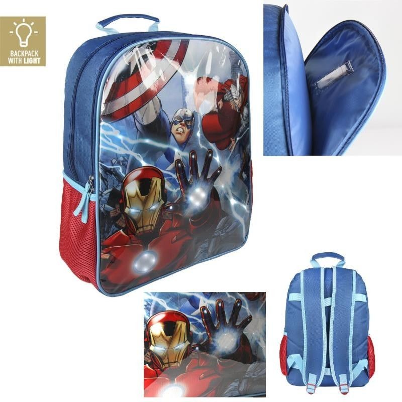 MOCHILA 41CM AVENGERS LUCES