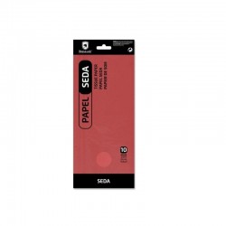 PAPEL SEDA LISO PACK-10 HOJAS ROJO