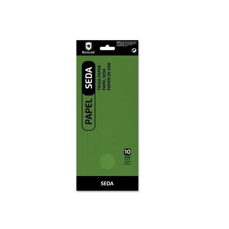 PAPEL SEDA LISO PACK-10 HOJAS VERDE