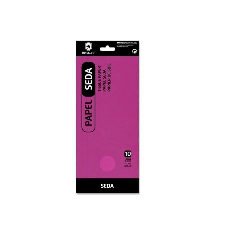 PAPEL SEDA LISO PACK-10 HOJAS FUCSIA