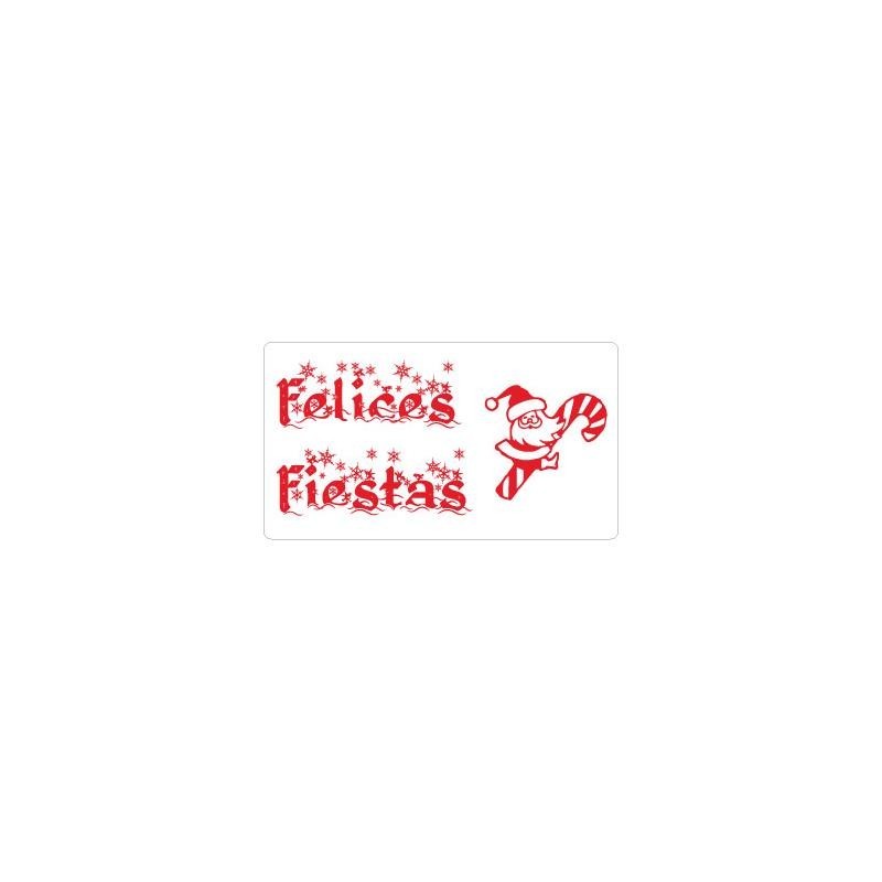 ETIQUETA ROLLO FELICES FIESTAS 300 U