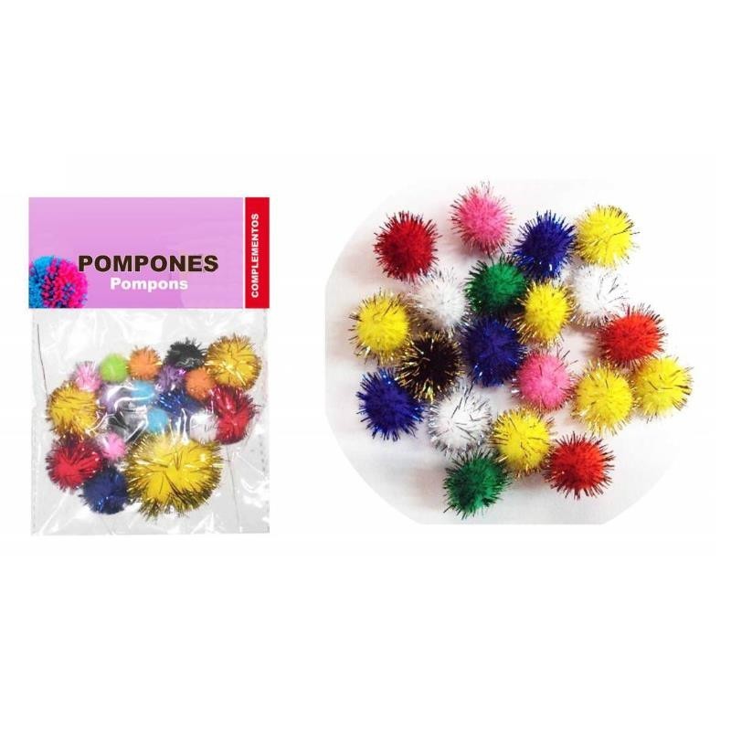 MANUALIDADES POMPONES BRILLANTES SURTIDOS