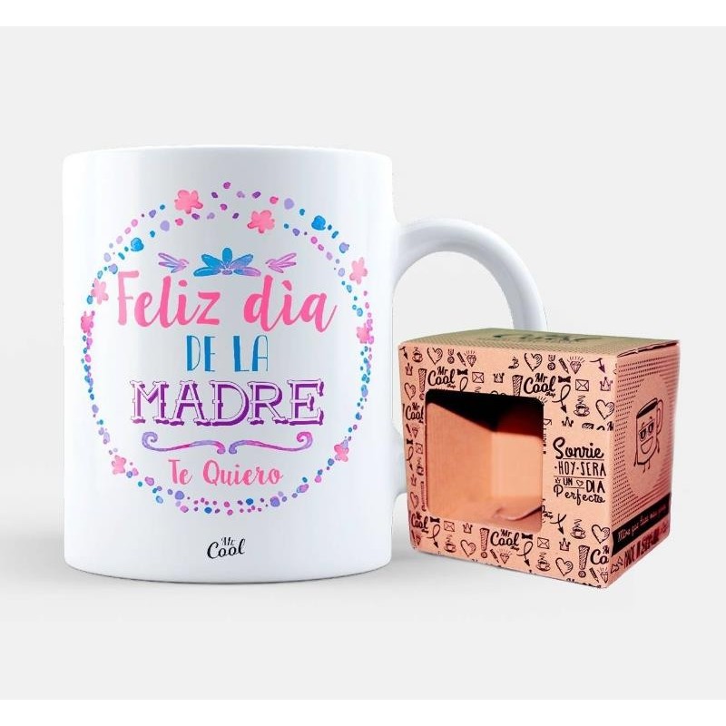 TAZA CERAMICA FELIZ DIA DE LA MADRE TE QUIERO