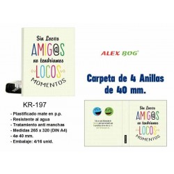 CARPETA A4 4 ANILLAS SIN LOCOS AMIGOS ...