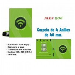 CARPETA A4 4 ANILLAS CONNECTING PEOPLE VERDE