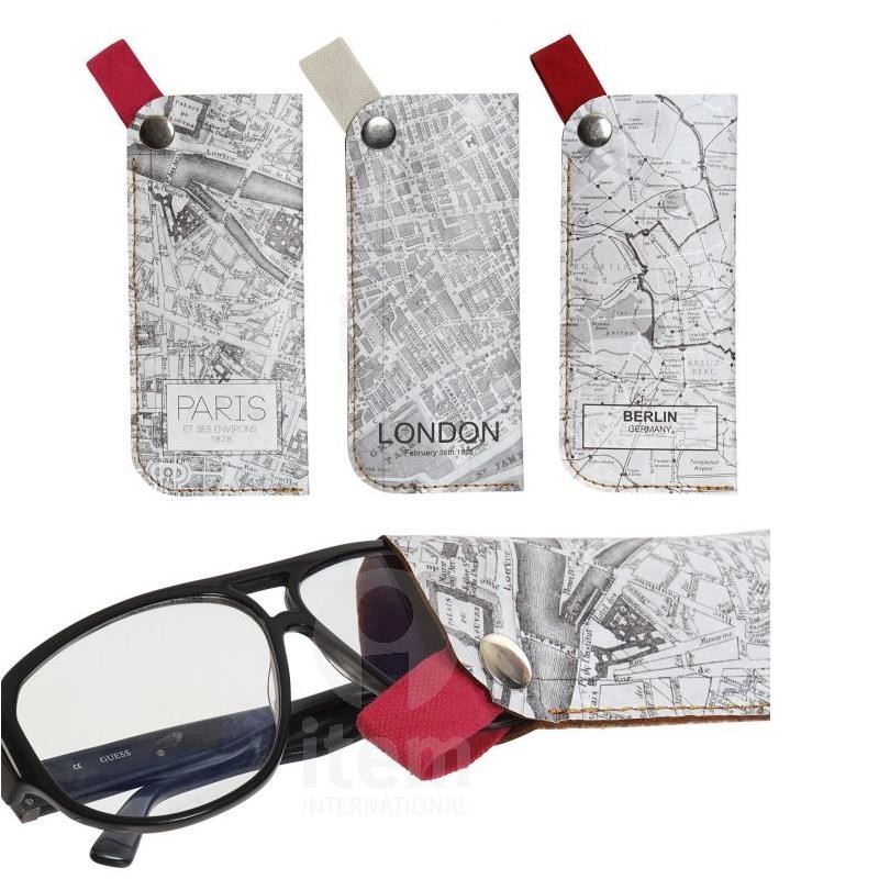 FUNDAS GAFAS CARTON ECOLOGICO MAPA SURTIDO