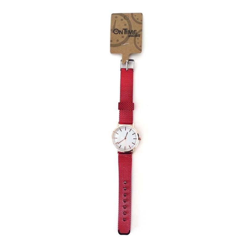 RELOJ ANALOGICO BRILLO 022001 ROJO