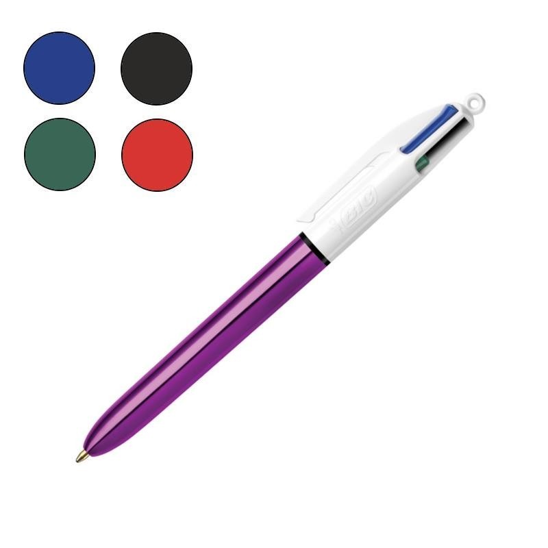 BOLIGRAFO BIC 4 EN 1 SHINE MORADO METALIZADO