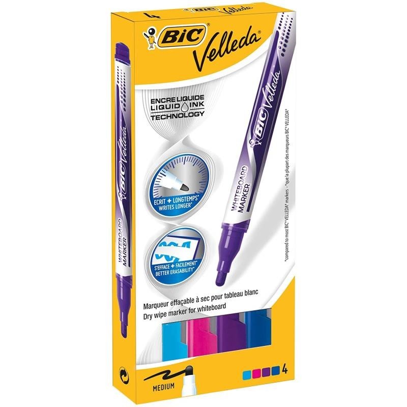 ROTULADOR PIZARRA VELLEDA TINTA LIQUIDA 4C PASTEL