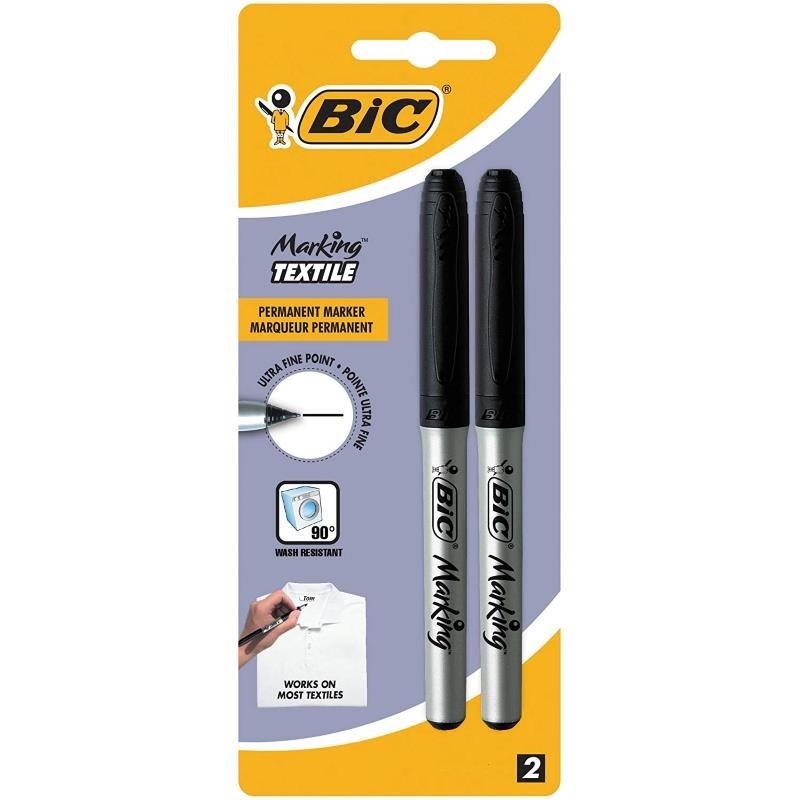 ROTULADOR TELA BIC ULTRAFINO NEGRO PACK-2