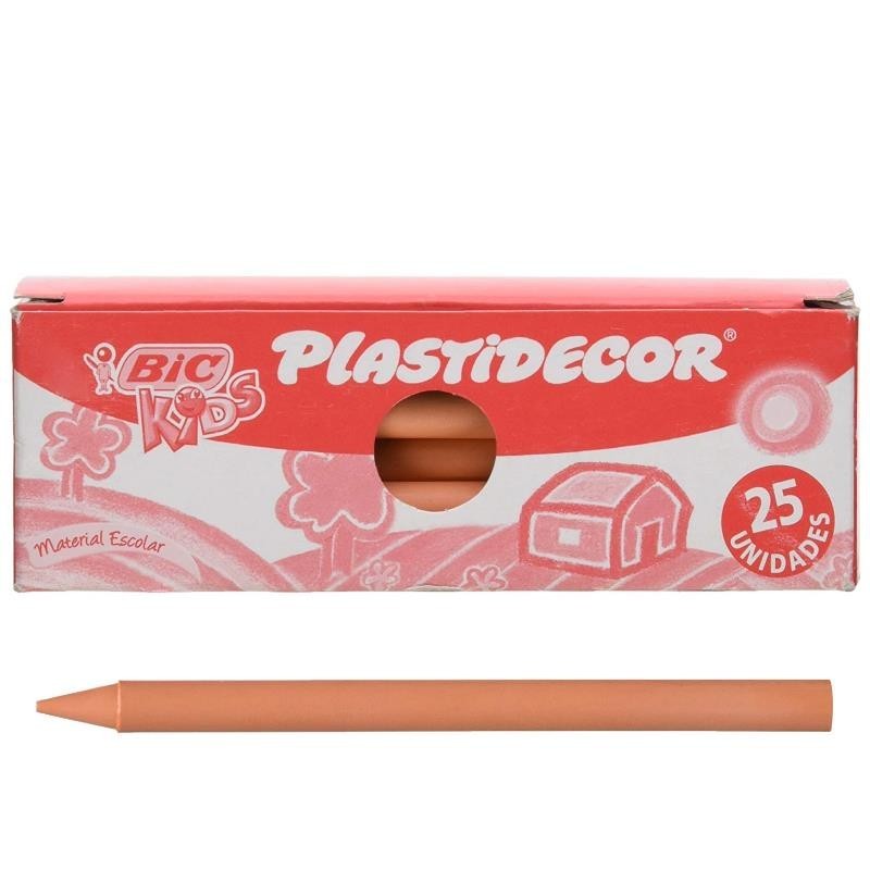 CERAS PLASTIDECOR CAJA 25 UNIDADES CARNE