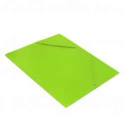 CARPETA GOMAS PLASTICO A4 FOLIO VERDE CLARO