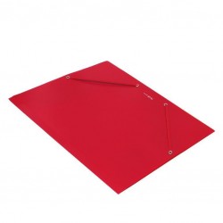 CARPETA GOMAS PLASTICO A4 FOLIO ROJO