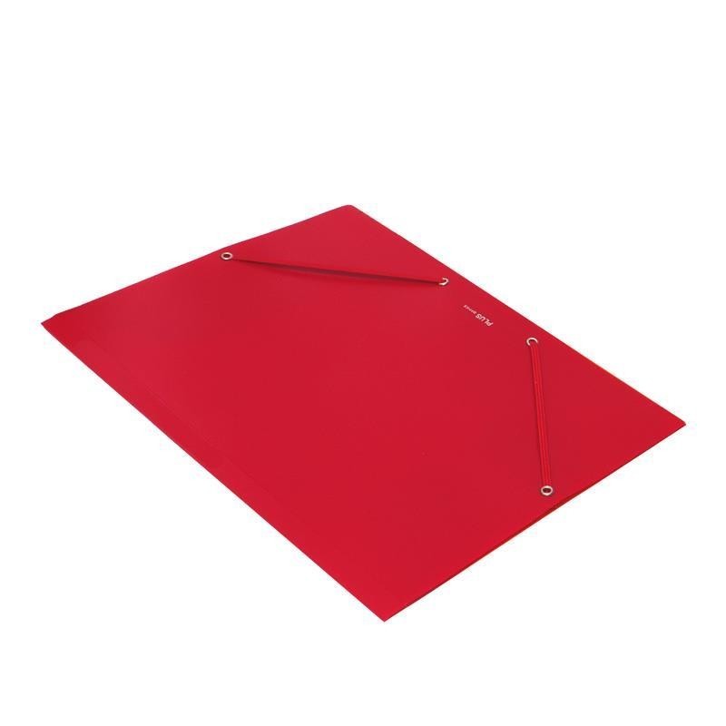 CARPETA GOMAS PLASTICO A4 FOLIO ROJO