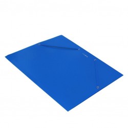 CARPETA GOMAS PLASTICO A4 FOLIO AZUL