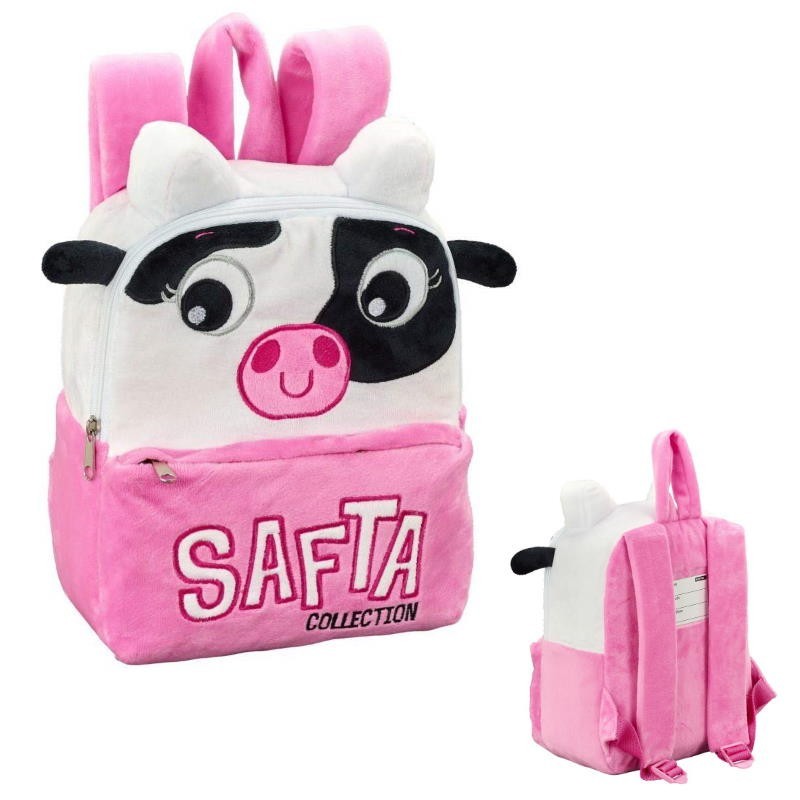 MOCHILA 27CM SAFTA PELUCHE VACA