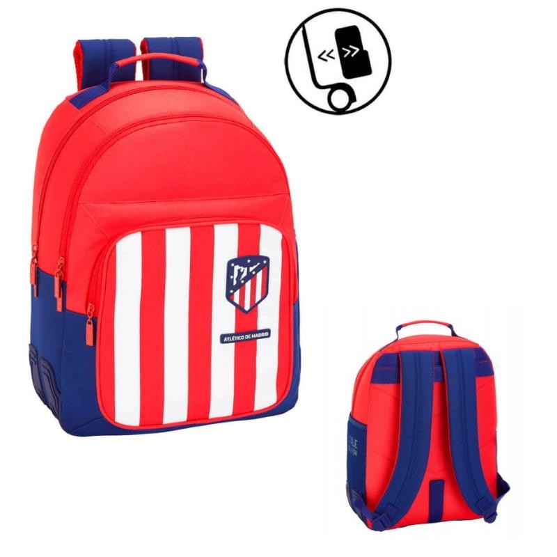 MOCHILA ESCOLAR DE ATLÉTICO DE MADRID, 42CM