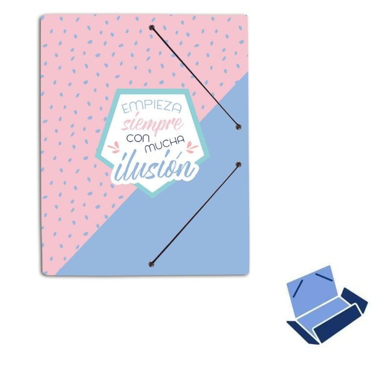 CARPETA GOMAS FOLIO PP AMELIE PASTEL