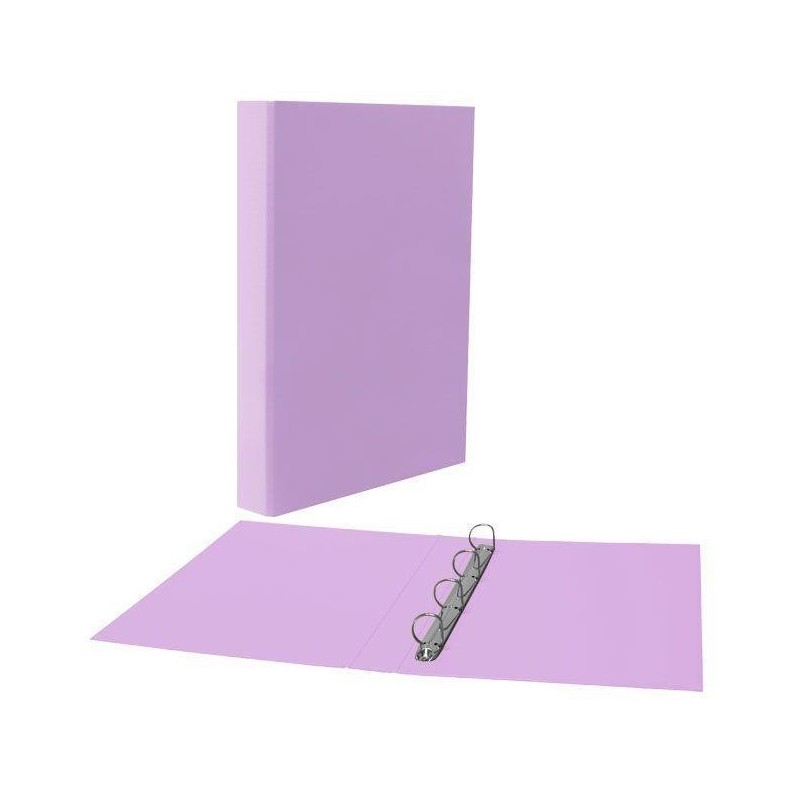 ARCHIVADOR FOLIO 4 ANILLAS 25mm CARTON LAVANDA