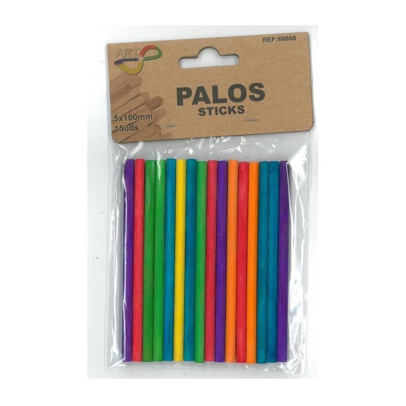 PALOS MADERA Ø 0.5 100MM COLORES