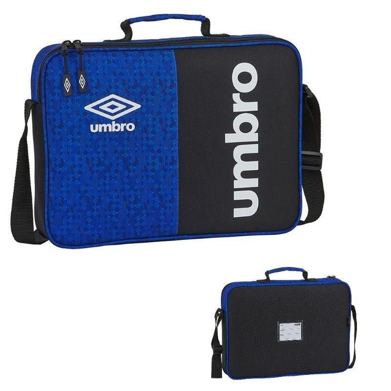 CARTERA EXTRAESCOLAR 38CM UMBRO BLACK & BLUE