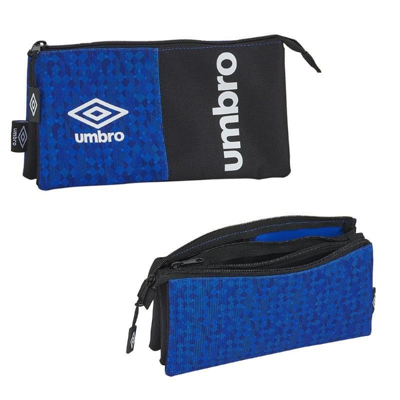 ESTUCHE PORTATODO TRIPLE UMBRO BLACK & BLUE