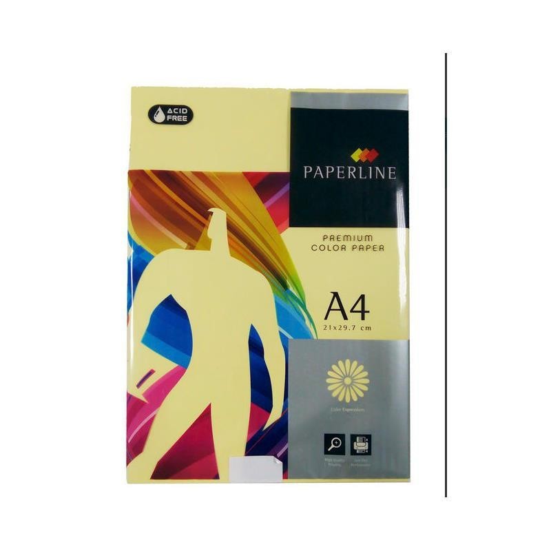 PAPEL A4  80GR COLOR PAQUETE 500 AMARILLO CREMA