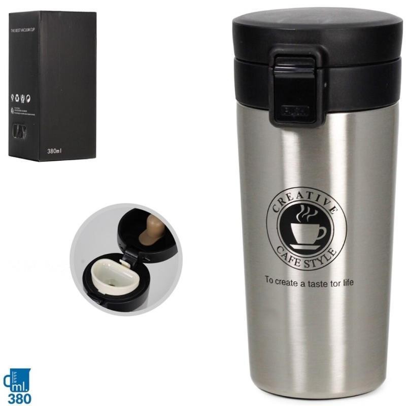 CANTIMPLORA VASO TERMO 380ML ACERO CREATIVE