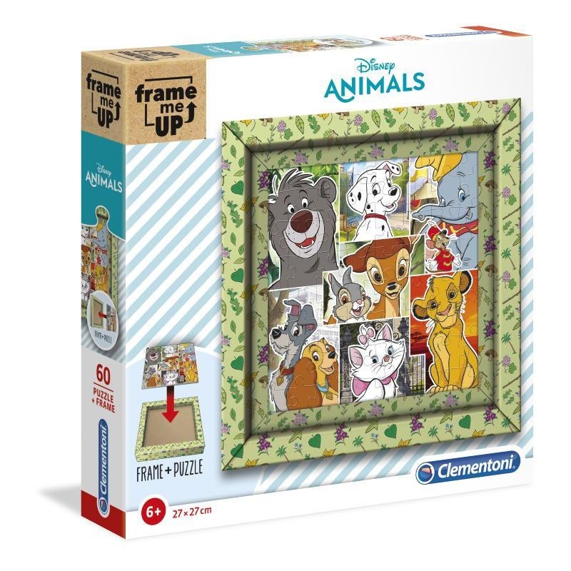 PUZZLE CLEMENTONI    60 PZ FRAME DISNEY ANIMALS