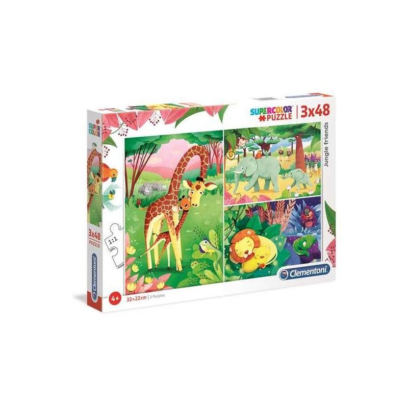 PUZZLE CLEMENTONI    48 PZ ANIMALES 3 UNIDADES