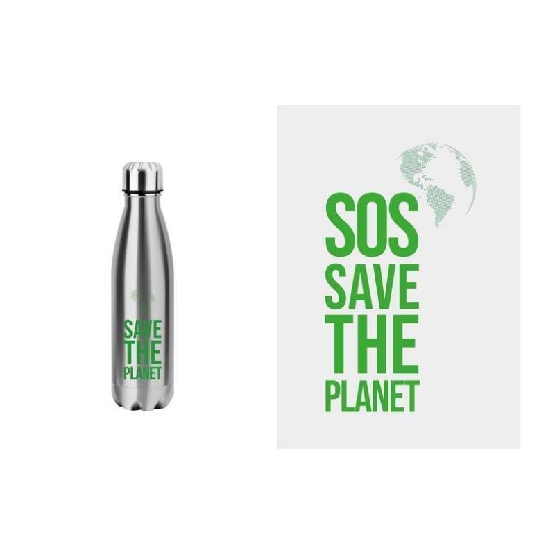 BOTELLA ACERO 500ML SAVE DE PLANET