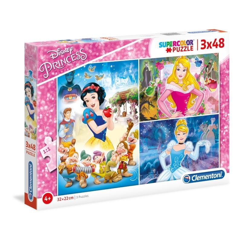 PUZZLE CLEMENTONI    48 PZ PRINCESAS 3 UNIDADES