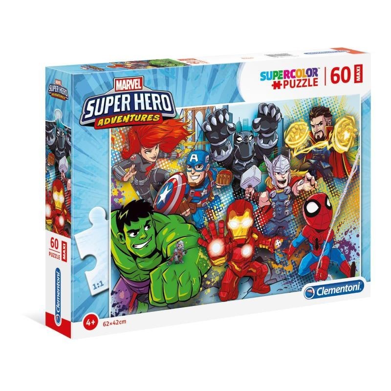 PUZZLE CLEMENTONI    60 PZ MAXI SUPER HERO