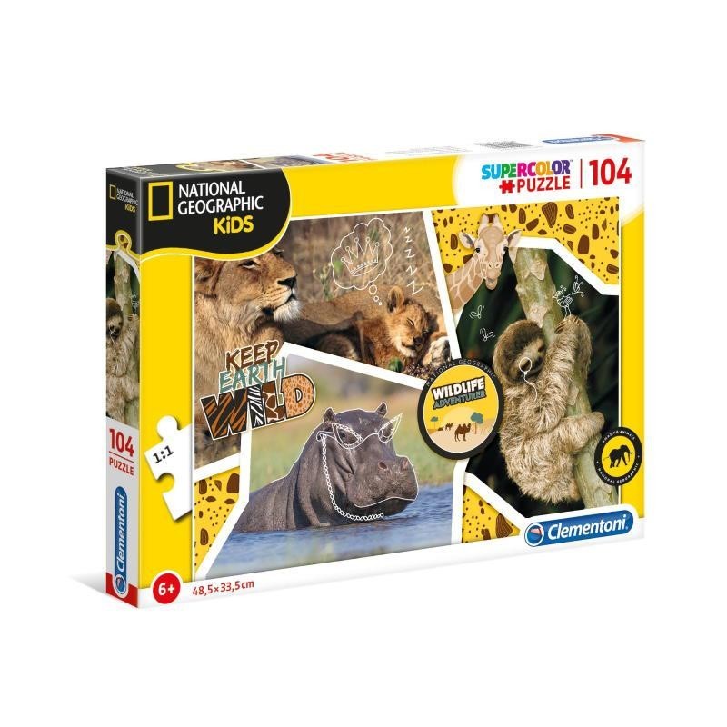 PUZZLE CLEMENTONI   104 PZ WILDLIFE AVENTURE