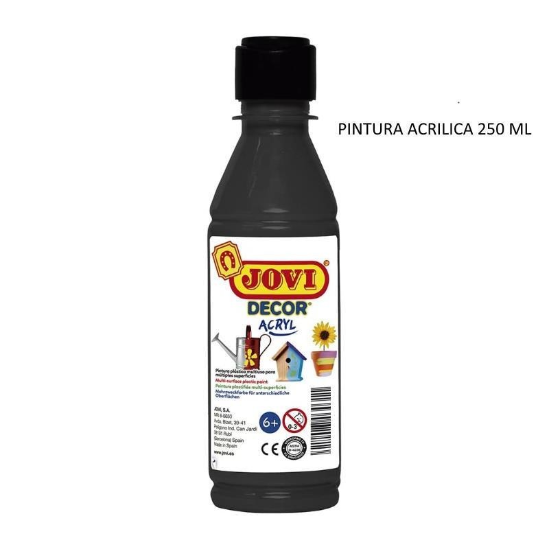 PINTURA ACRILICA JOVI BOTE 250ML NEGRO