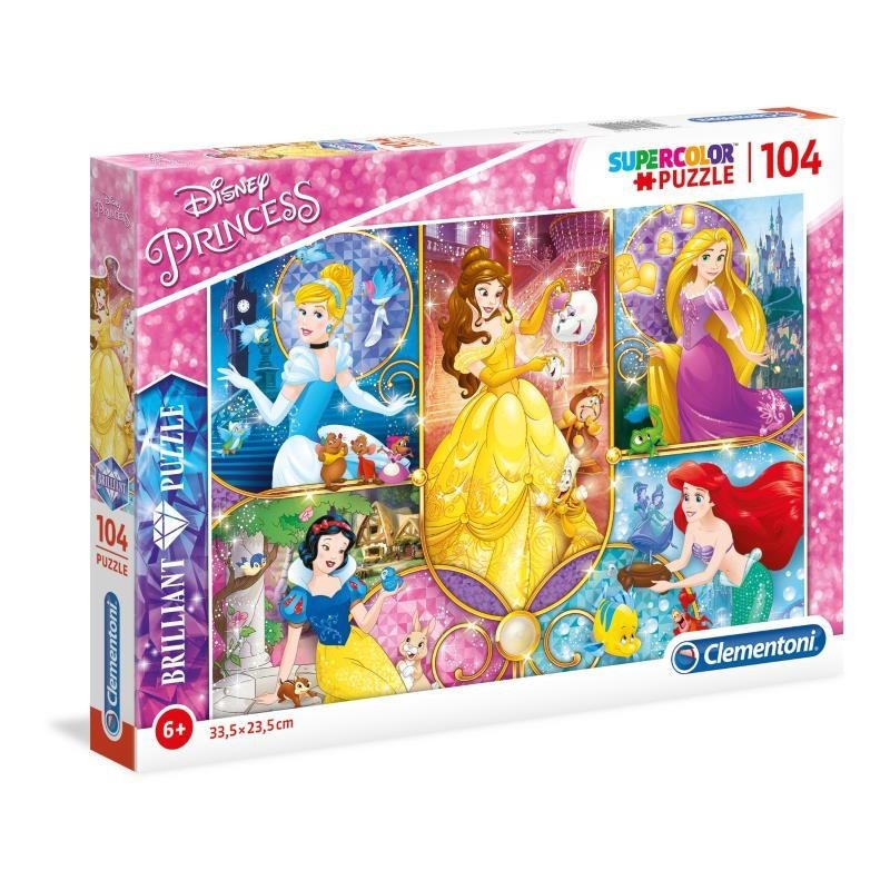 PUZZLE CLEMENTONI   104 PZ DIAMANTE PRINCESAS